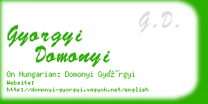 gyorgyi domonyi business card